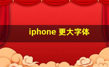 iphone 更大字体